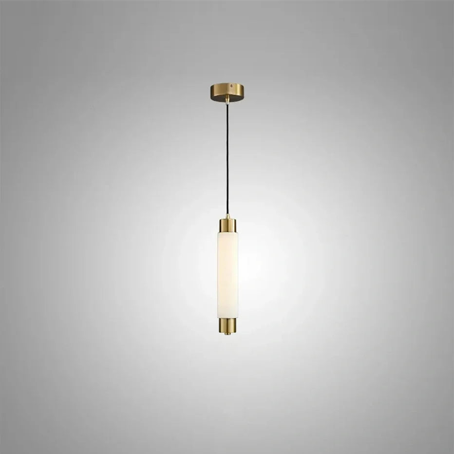Alabaster Cylindrical Single Pendant | Modern Pendant Lighting