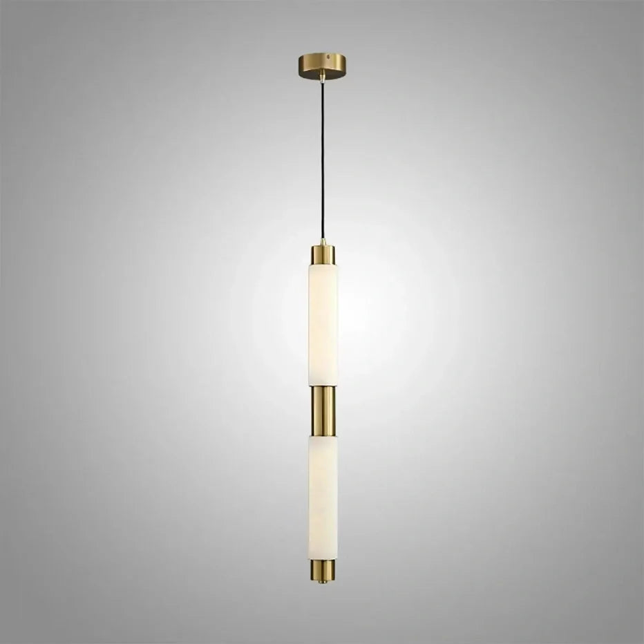 Alabaster Cylindrical Single Pendant | Modern Pendant Lighting