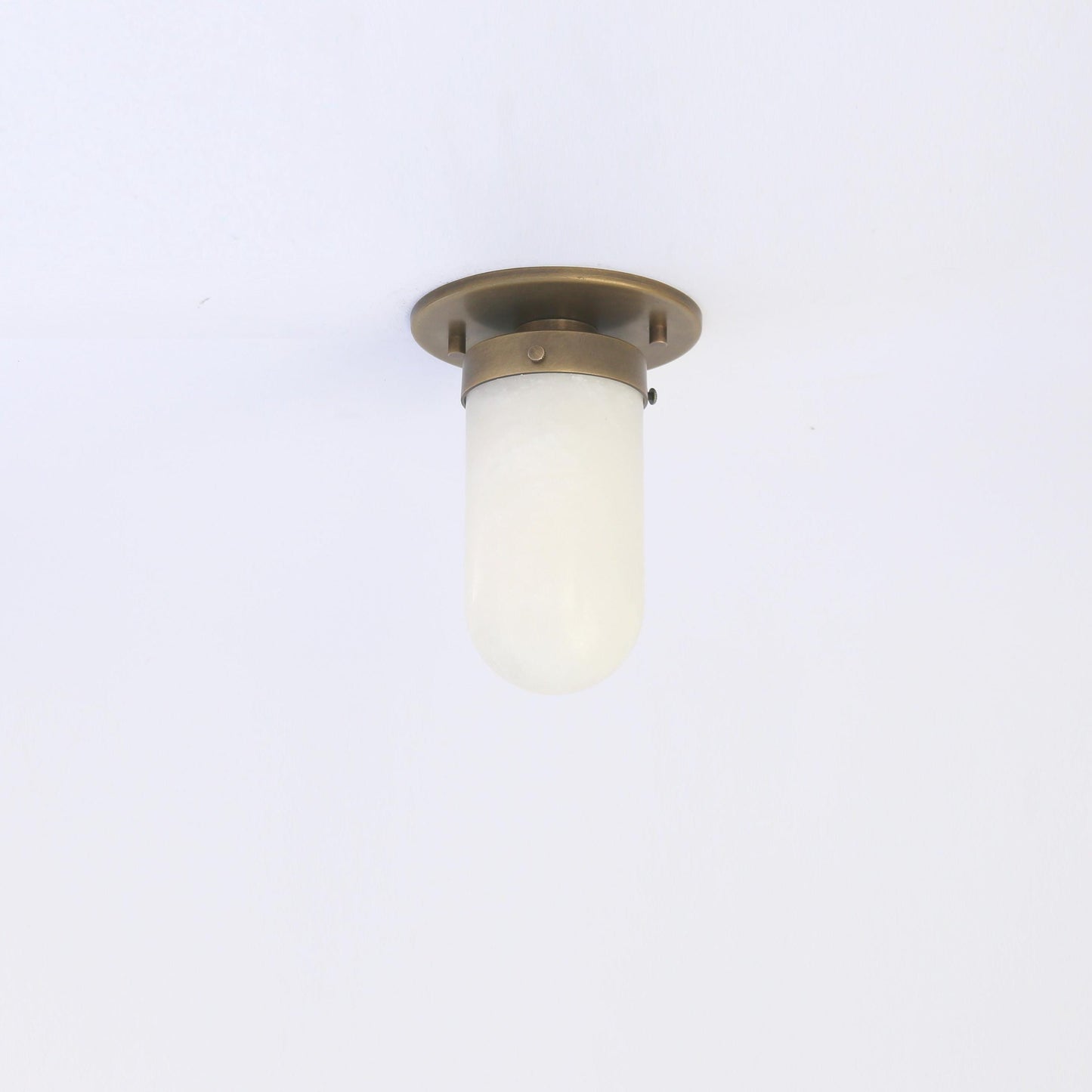 Alabaster Dome Flush Mount Ceiling Light