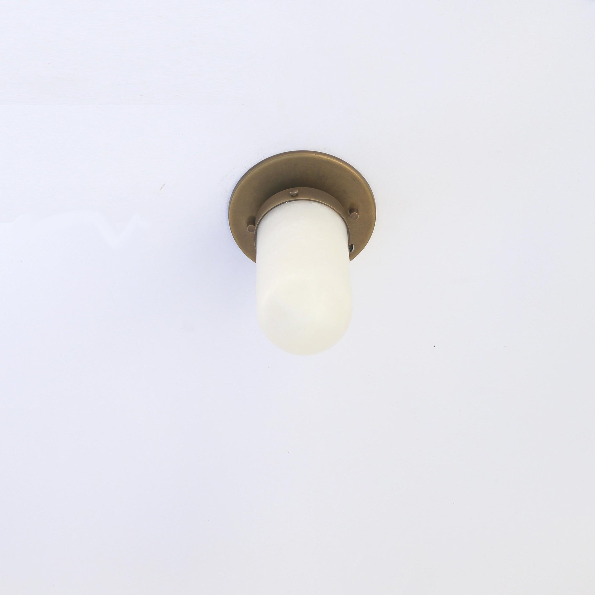 Alabaster Dome Flush Mount Ceiling Light