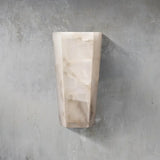 alabaster hexagonal sconce