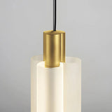 Alabaster Pendant Lamp – Cylindrical LED Pendant for Modern Indoor Lighting - View 6