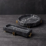black alabaster shelves
