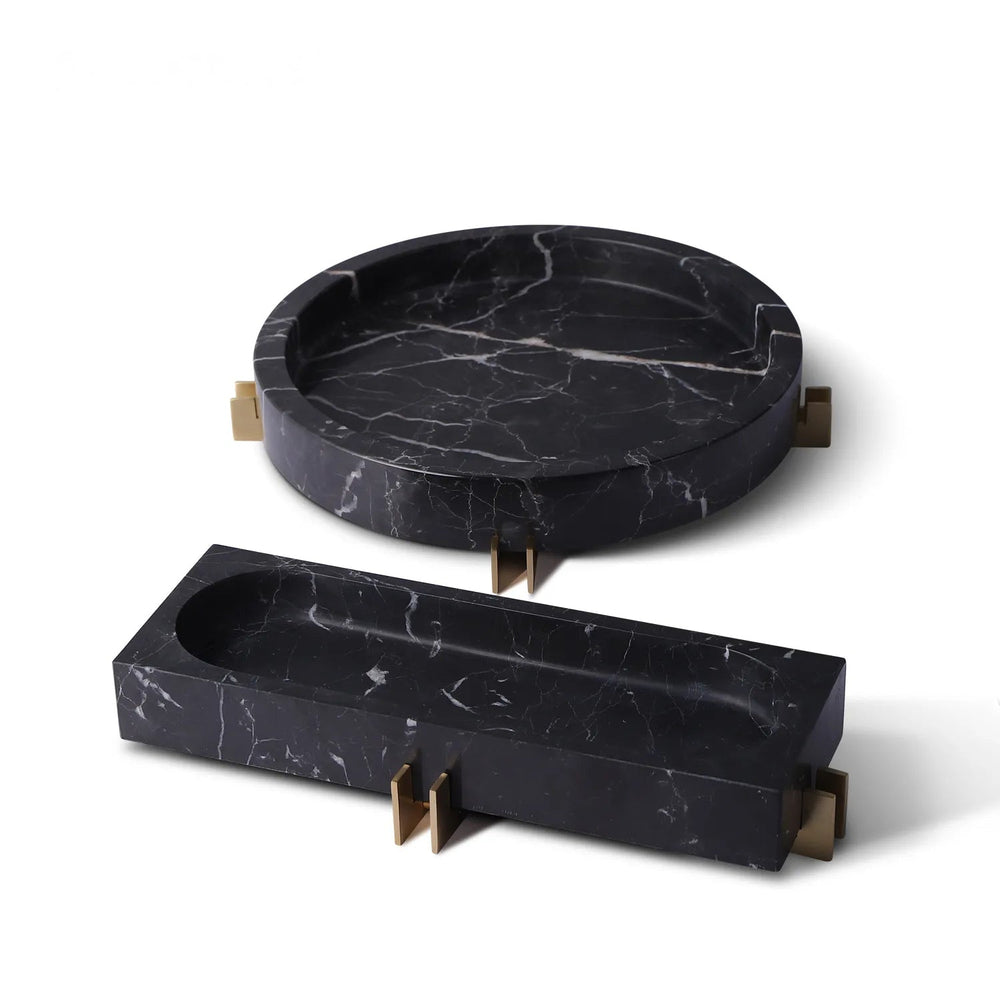 minimalist alabaster shelves