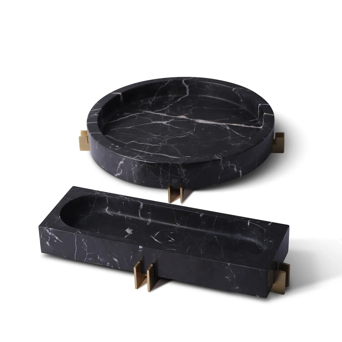 minimalist alabaster shelves