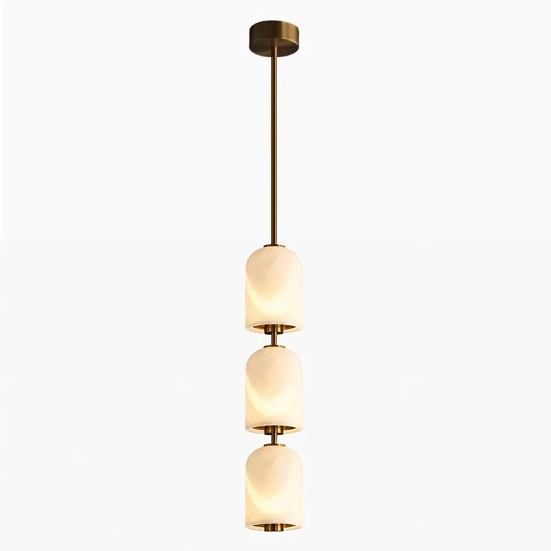 Alabaster Triple Pendant Ceiling Light for Elegant Home Interior Design