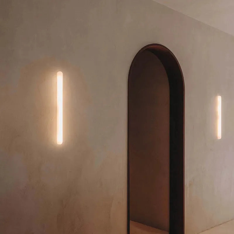 Alabaster Tubular Wall Light