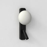 Alabaster Wall Lamp with Spherical Shade | Rotating Spotlight