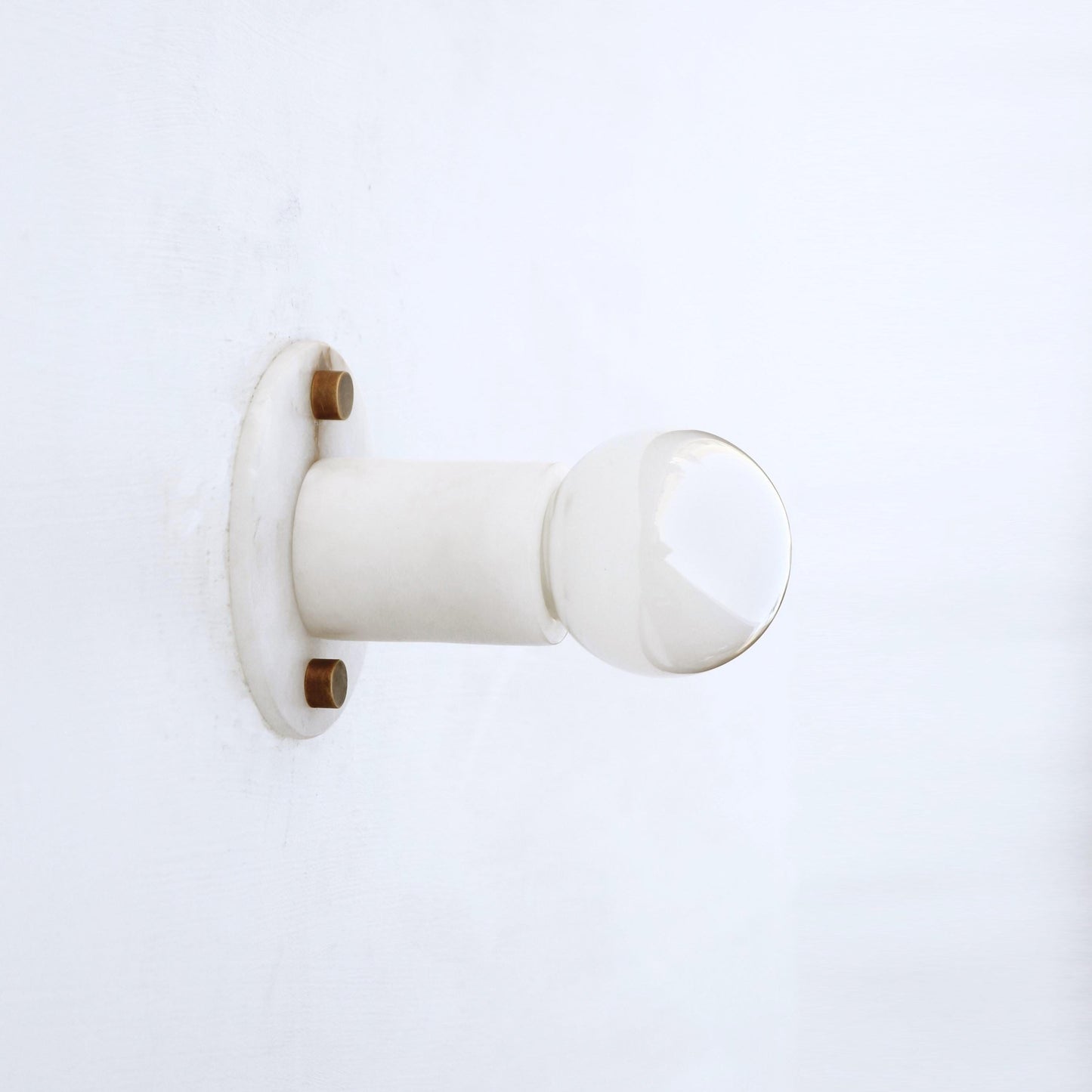 Alabaster Wall Sconce with Exposed Bulb