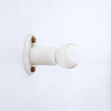 Alabaster Wall Sconce with Exposed Bulb