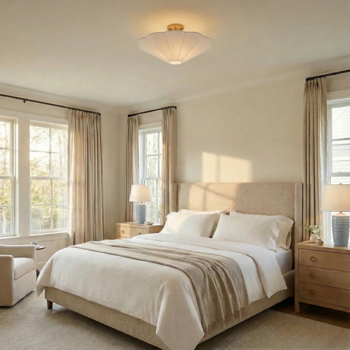 Alana Elegant Semi Flush Ceiling Light