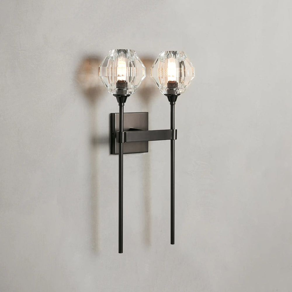 Amoroso Double Sconce in Bronze