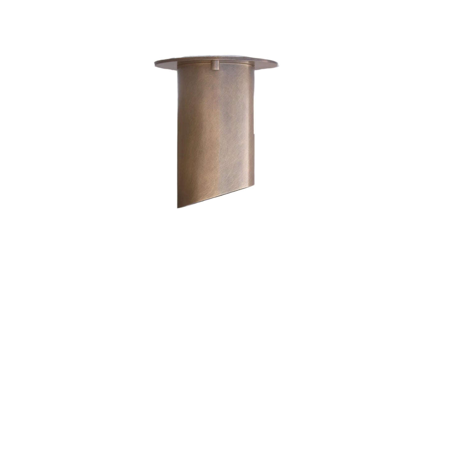 Angled Brass Cylinder Ceiling Spotlight