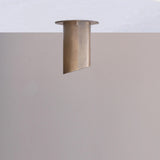 Angled Brass Cylinder Ceiling Spotlight