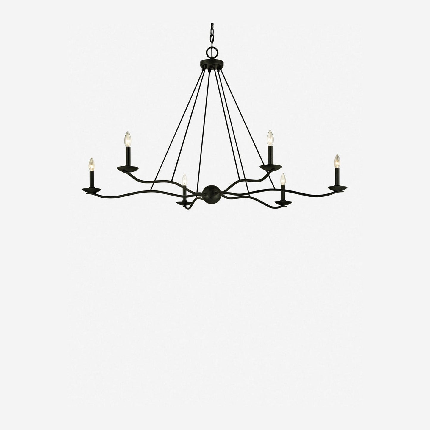 Atherton Forged Iron Chandelier 6-Light
