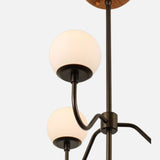 Aurelia Opal Glass Globe Chandelier — Multi-Arm Ceiling Light with Warm Milky Glow