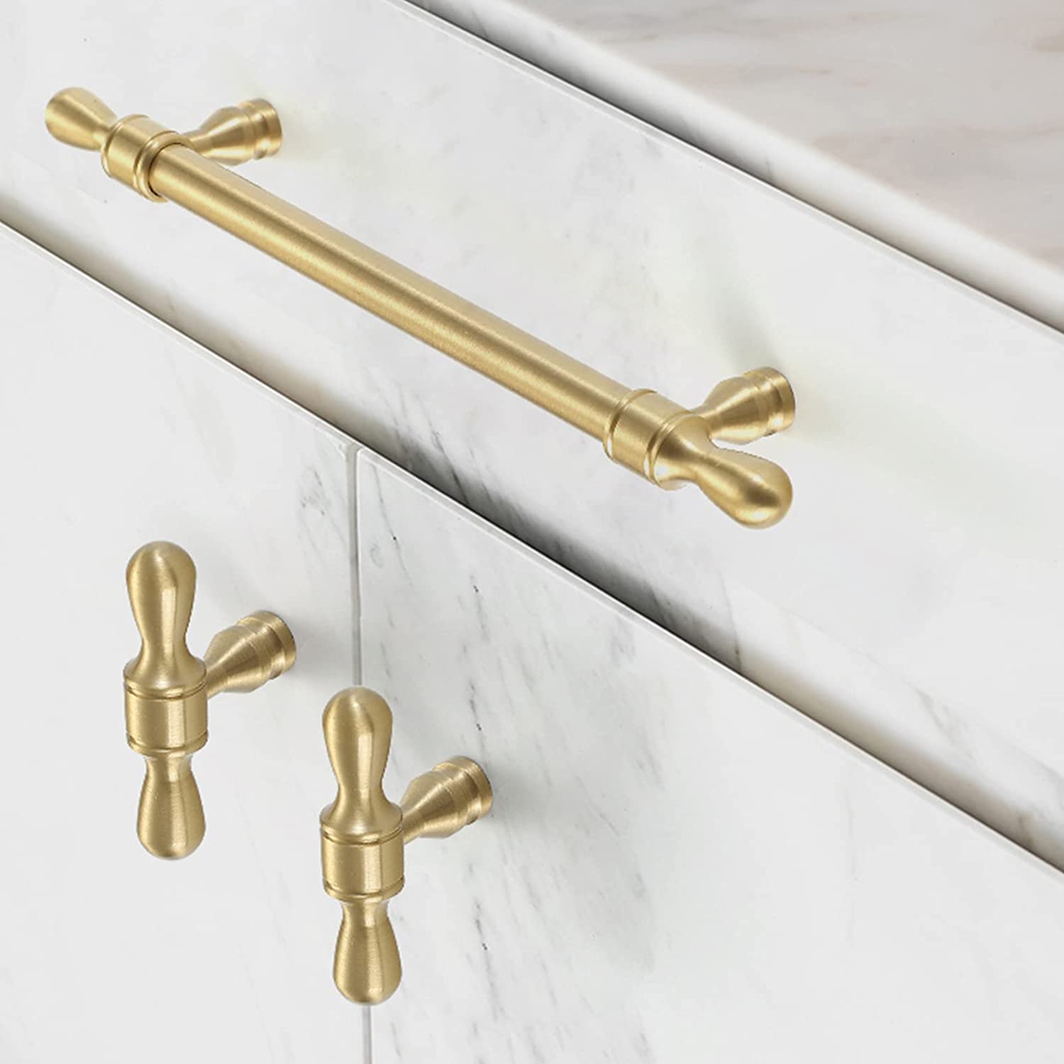Solid Gold Brass Drawer Knobs And Dresser Pulls