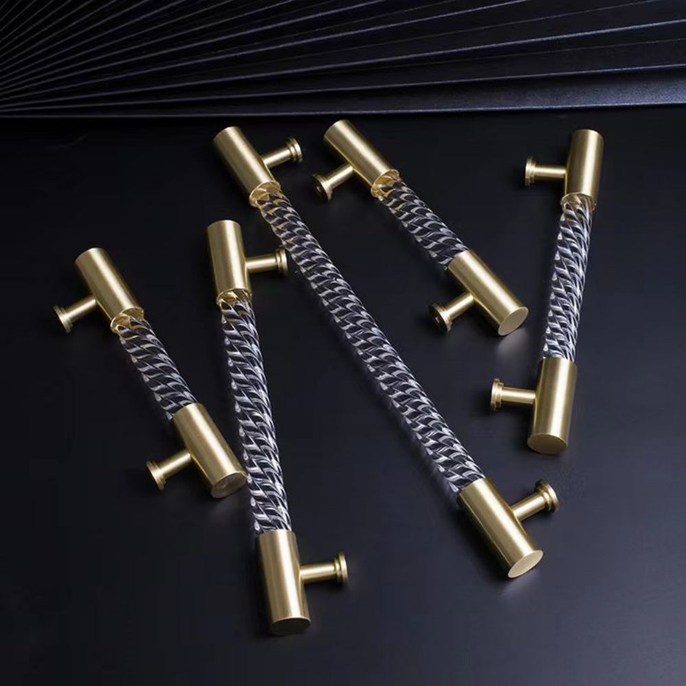 Transparent Acrylic Cabinet Drawer Dresser T Bar Handles