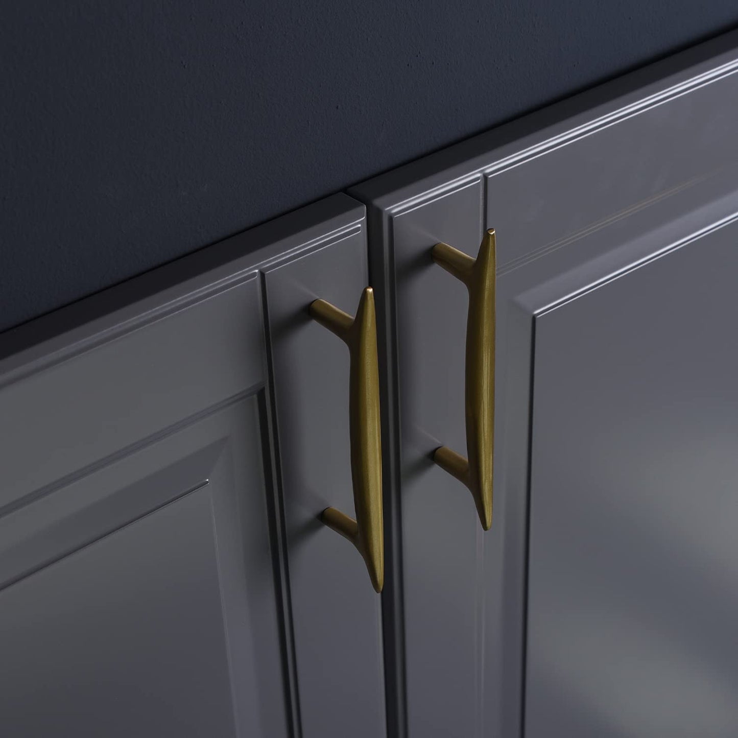 Modernist Soild Gold Brass Cabinet Handles And Kitchen Cupboard Knobs