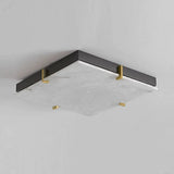 Black Alabaster Square Ceiling Lamp – Elegant Indoor Fixture for Bedroom
