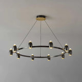 modern black led chandelier