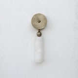 Brass and Alabaster Wall Sconce with Cylinder Shade