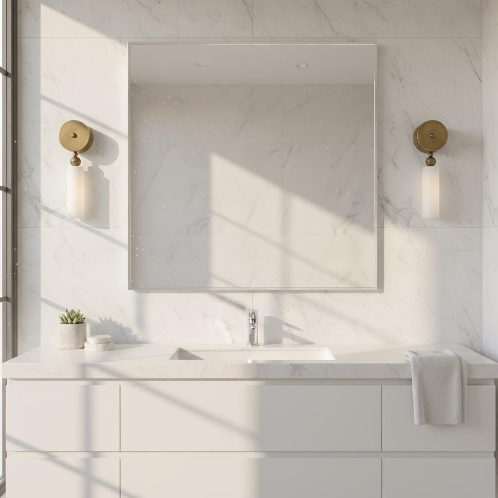 Brass and Alabaster Wall Sconce with Cylinder Shade