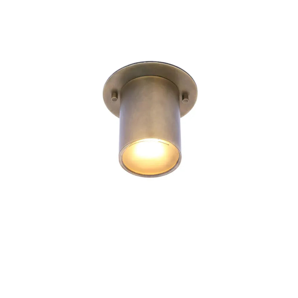 Modern Brass Cylindrical Ceiling Spotlight for Recessed Lighting