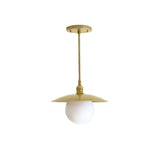 Elegant Brass Chandelier – Mid-Century Pendant for Kitchen Island