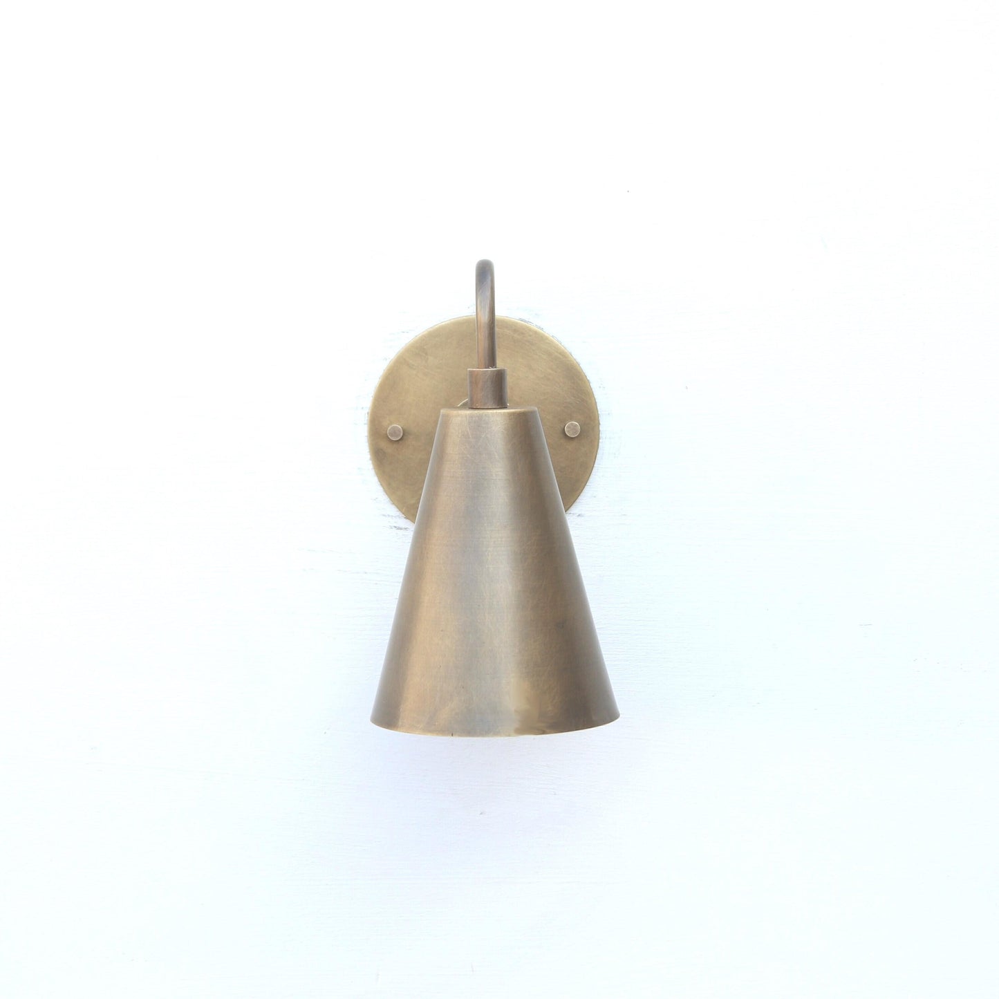 Brass Cone Shade Wall Sconce