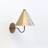 Brass Cone Shade Wall Sconce