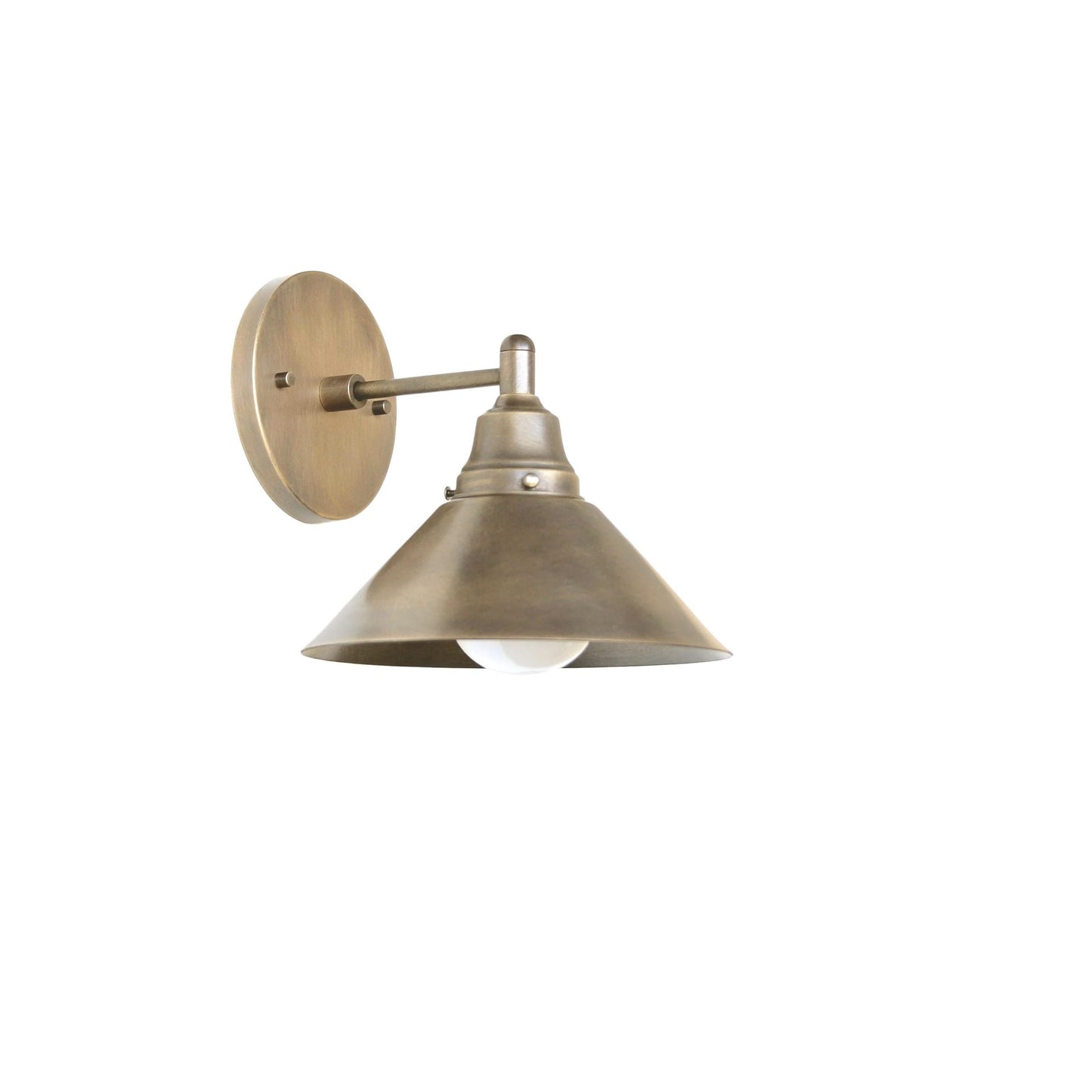 Brass Cone Shade Wall Sconce