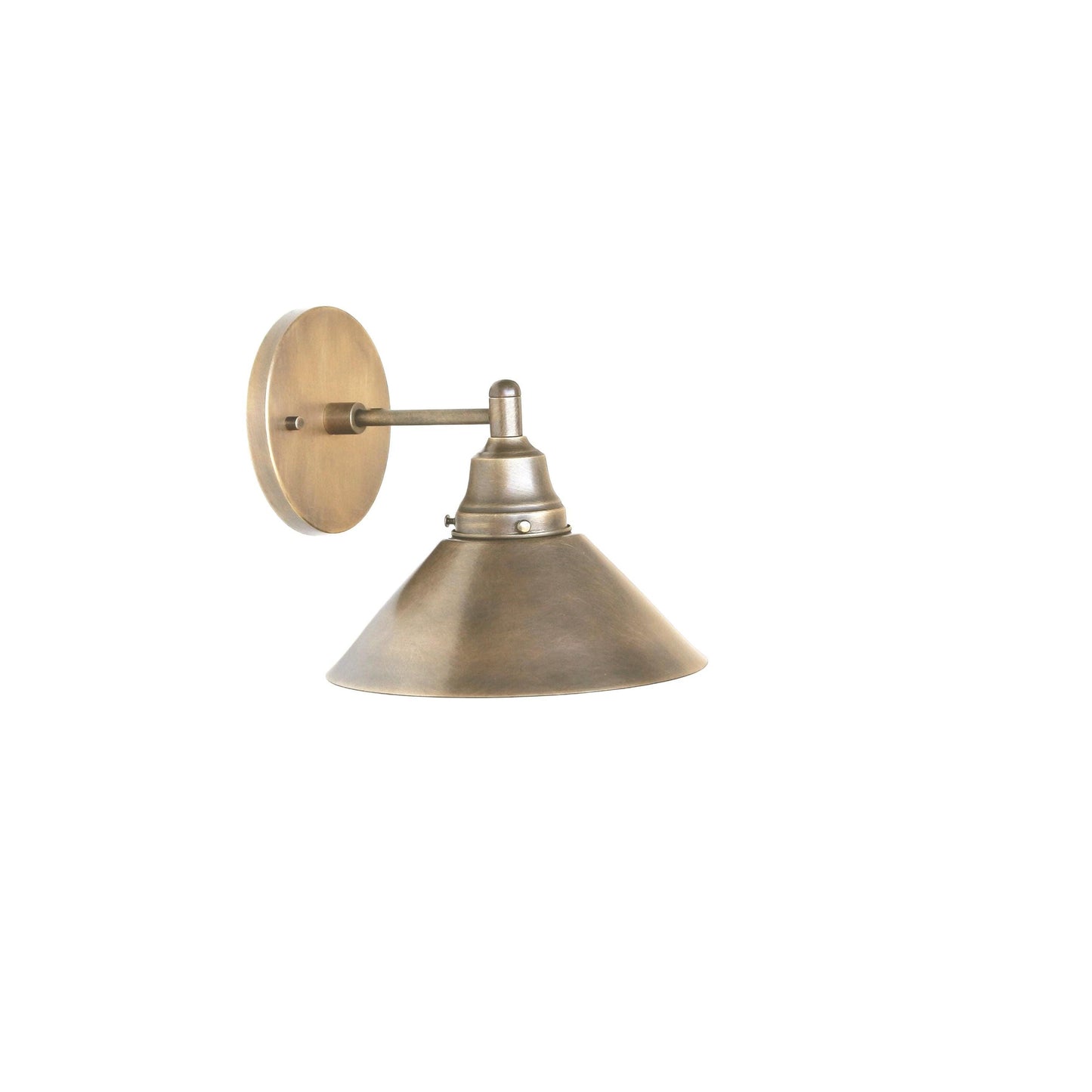 Brass Cone Shade Wall Sconce