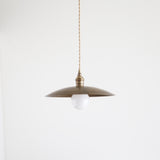 Brass Coolie Shade Kitchen Island Pendant