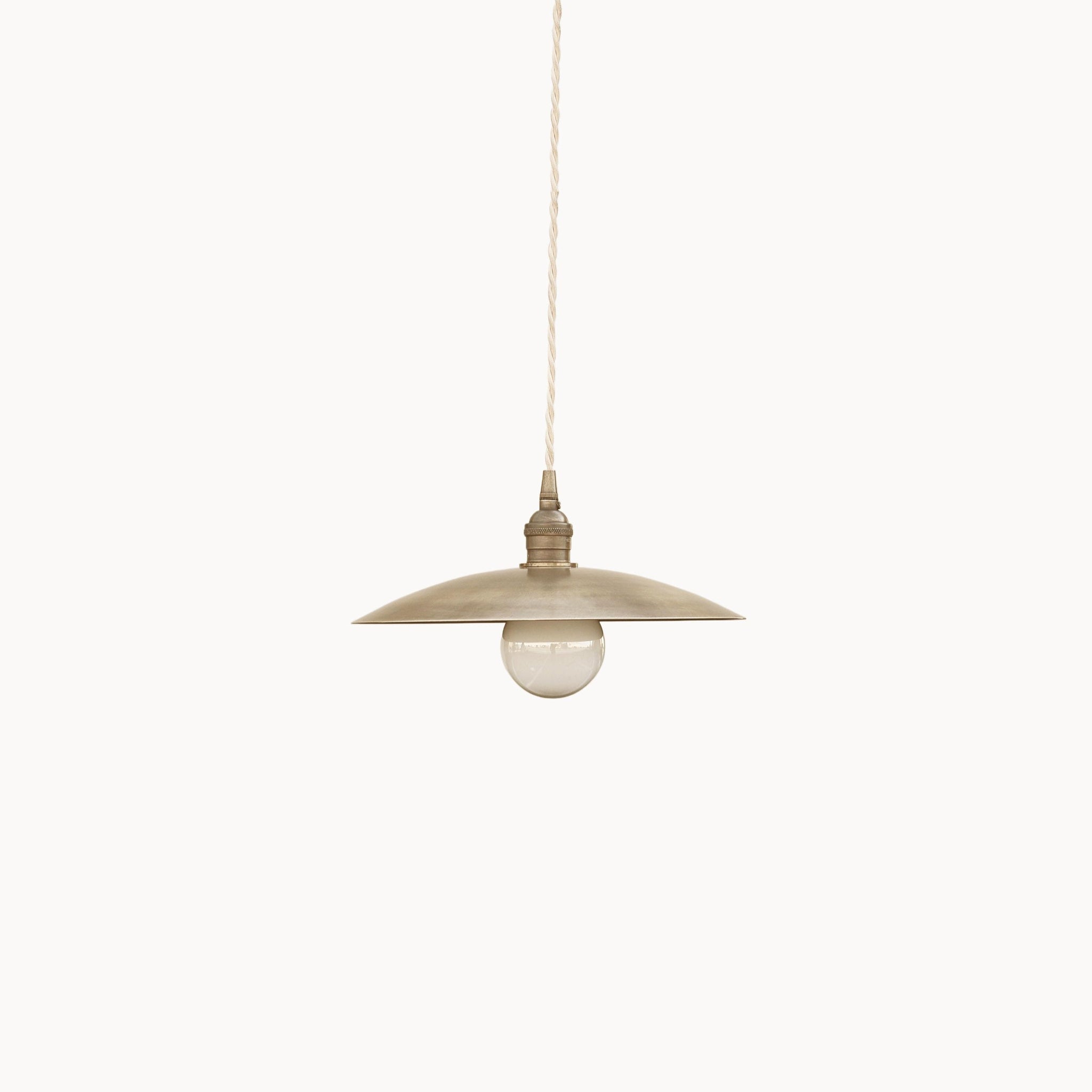 Brass Coolie Shade Kitchen Island Pendant