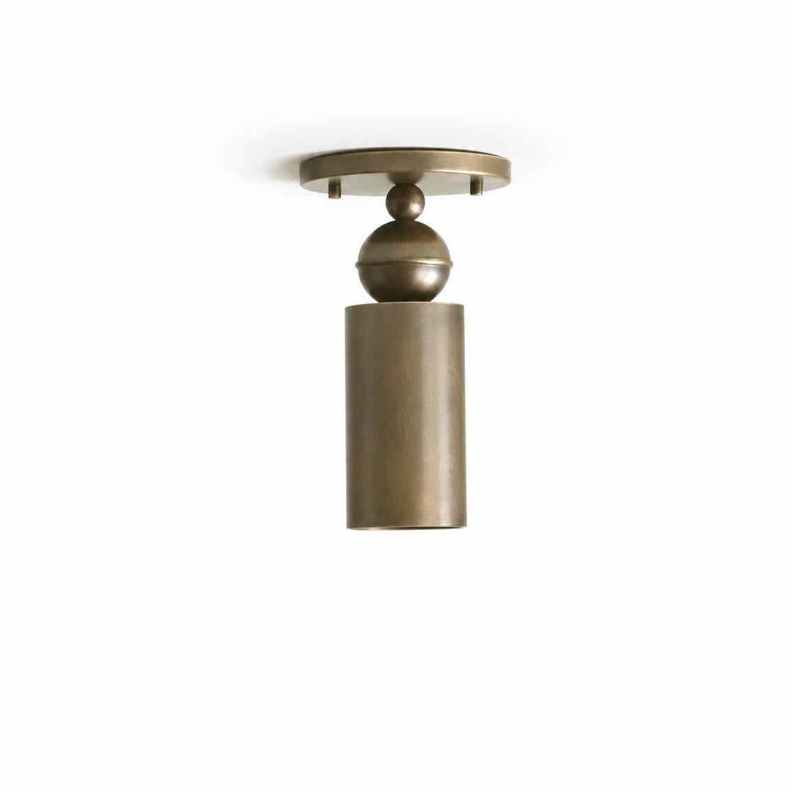 Brass Cylinder Ceiling Spotlight