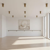 Brass Cylinder Ceiling Spotlight