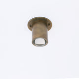 Brass Cylinder Ceiling Spotlight with Clear Glass Lens