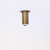 Brass Cylinder Ceiling Spotlight with Frosted Glass Lens