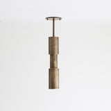 Brass Cylinder Ceiling Spotlight with Stem