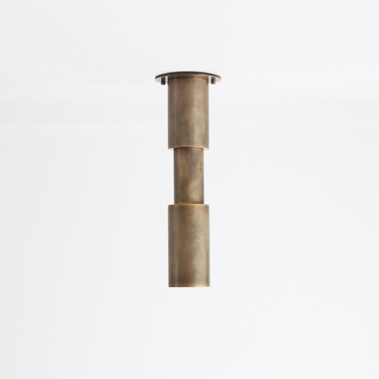 Brass Cylinder Ceiling Spotlight with Stem