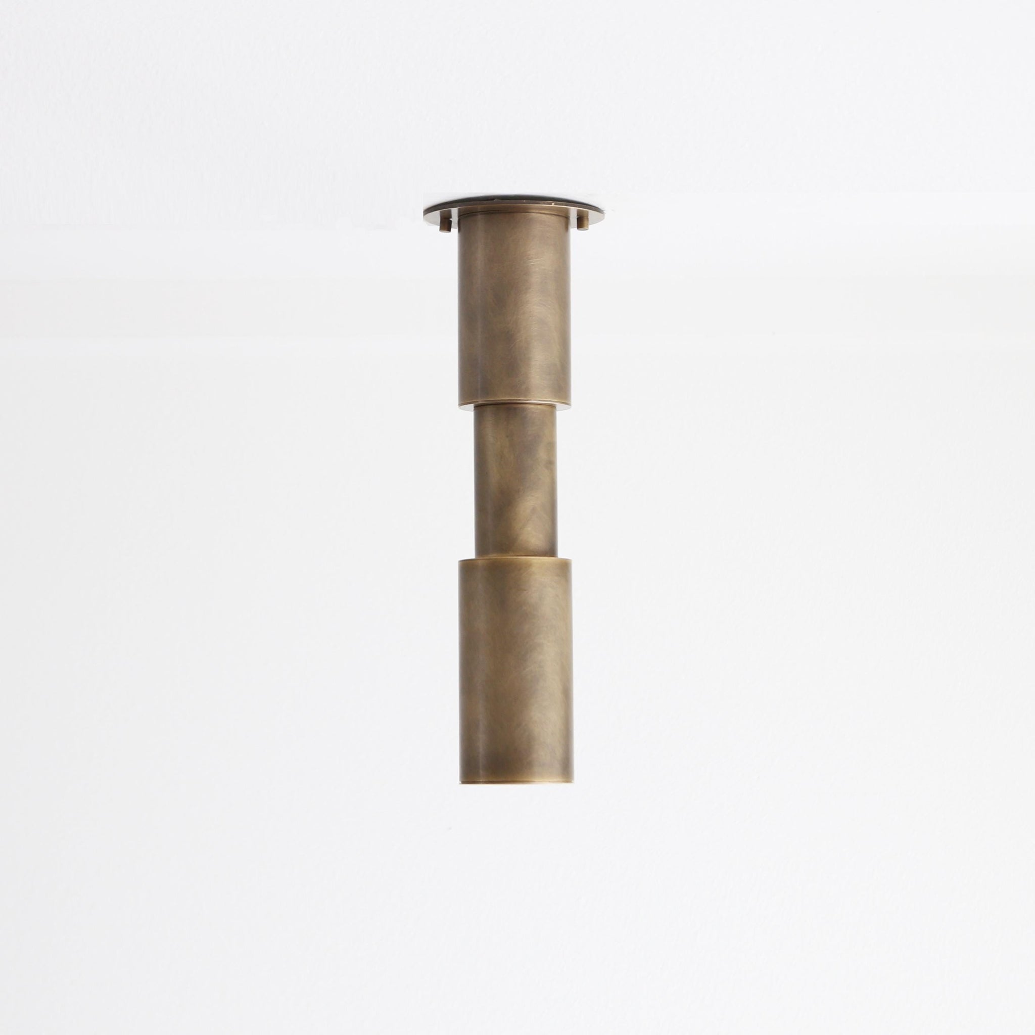 Brass Cylinder Ceiling Spotlight with Stem