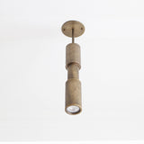 Brass Cylinder Ceiling Spotlight with Stem