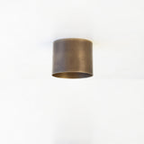 Brass Cylinder Flush Mount Ceiling Light
