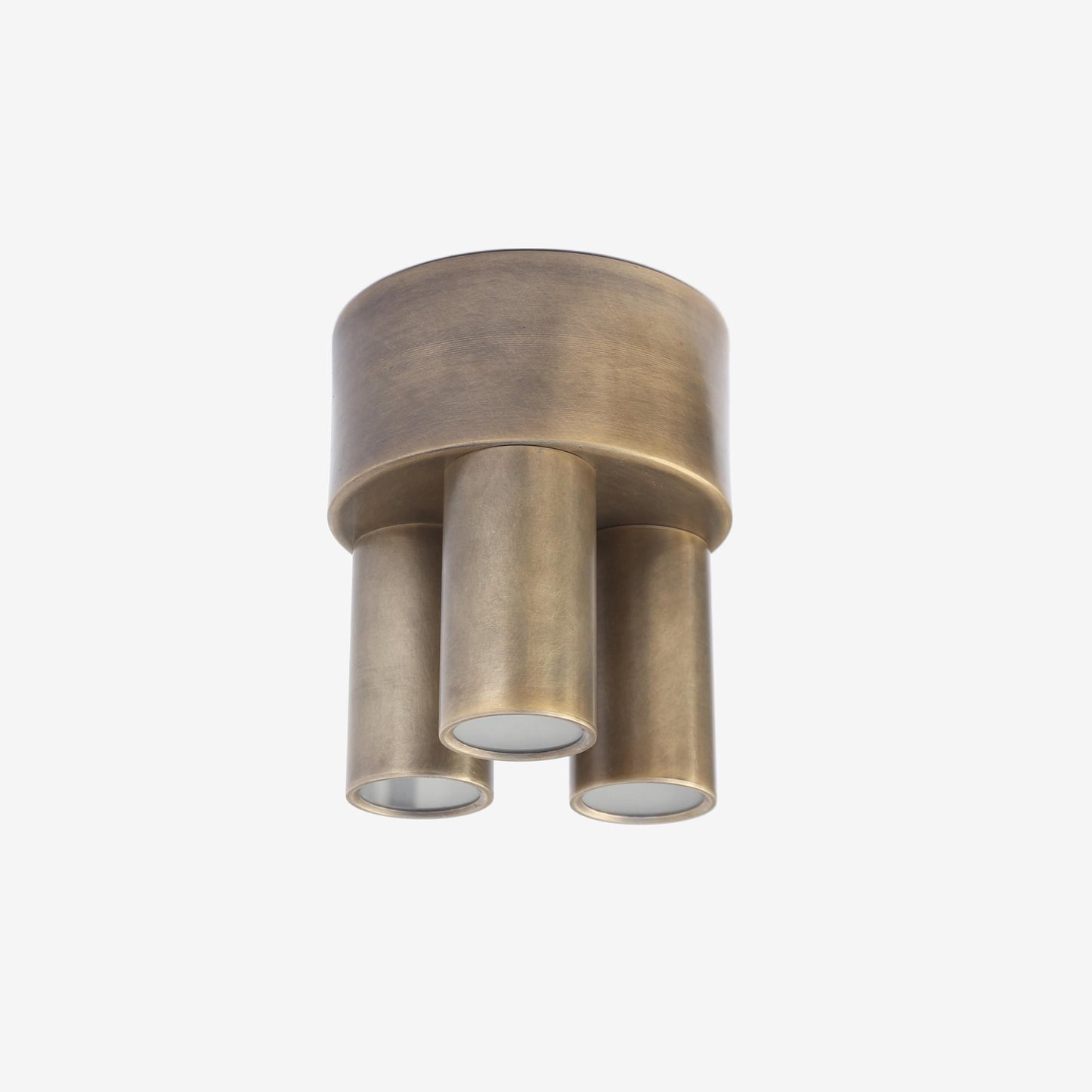 Brass Cylinder Flush Mount Ceiling Light