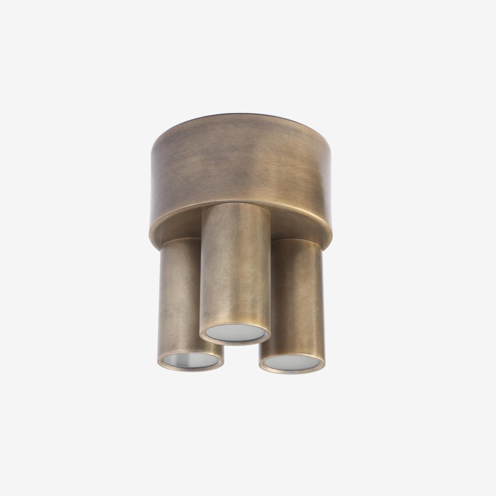 Brass Cylinder Flush Mount Ceiling Light