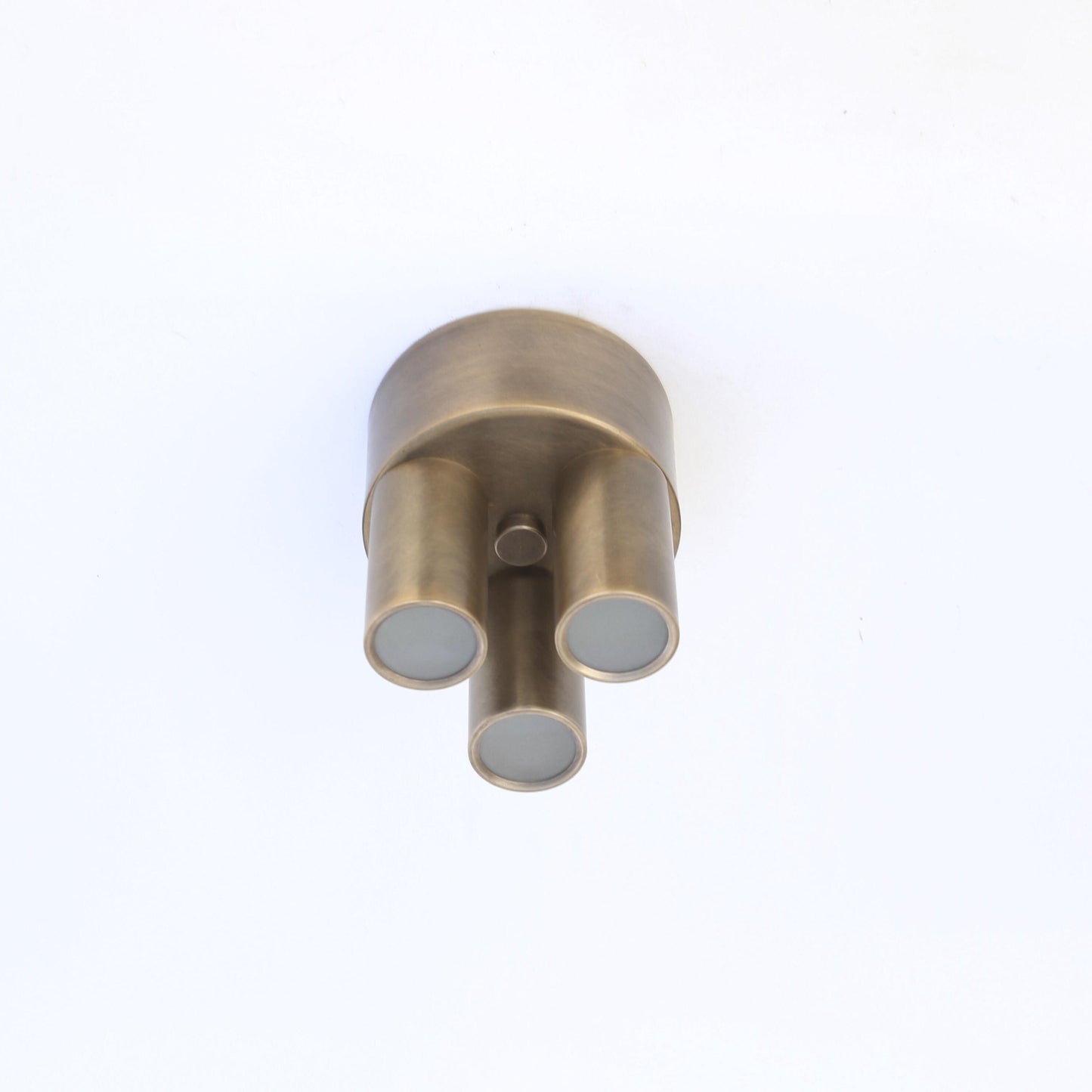 Brass Cylinder Flush Mount Ceiling Light