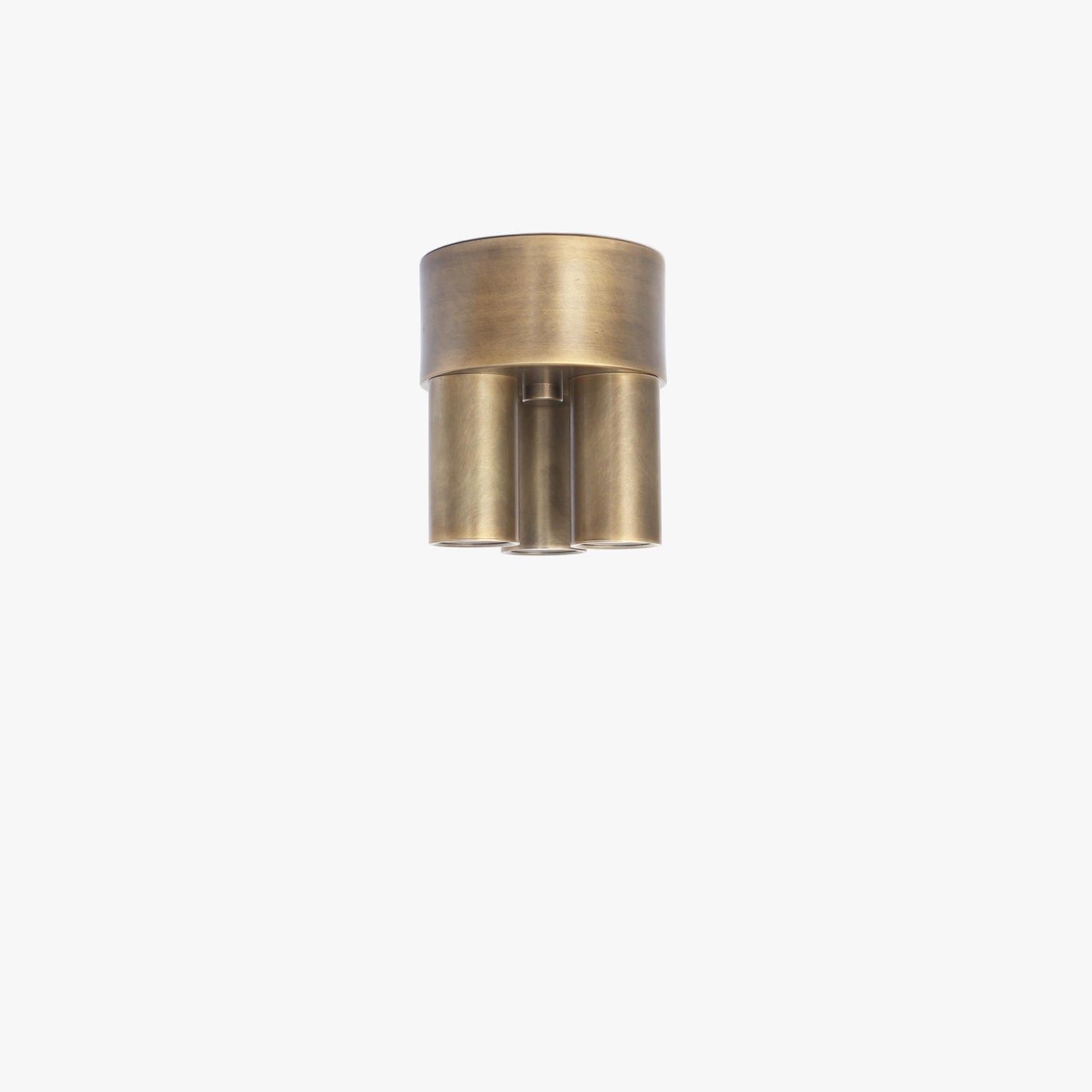 Brass Cylinder Flush Mount Ceiling Light