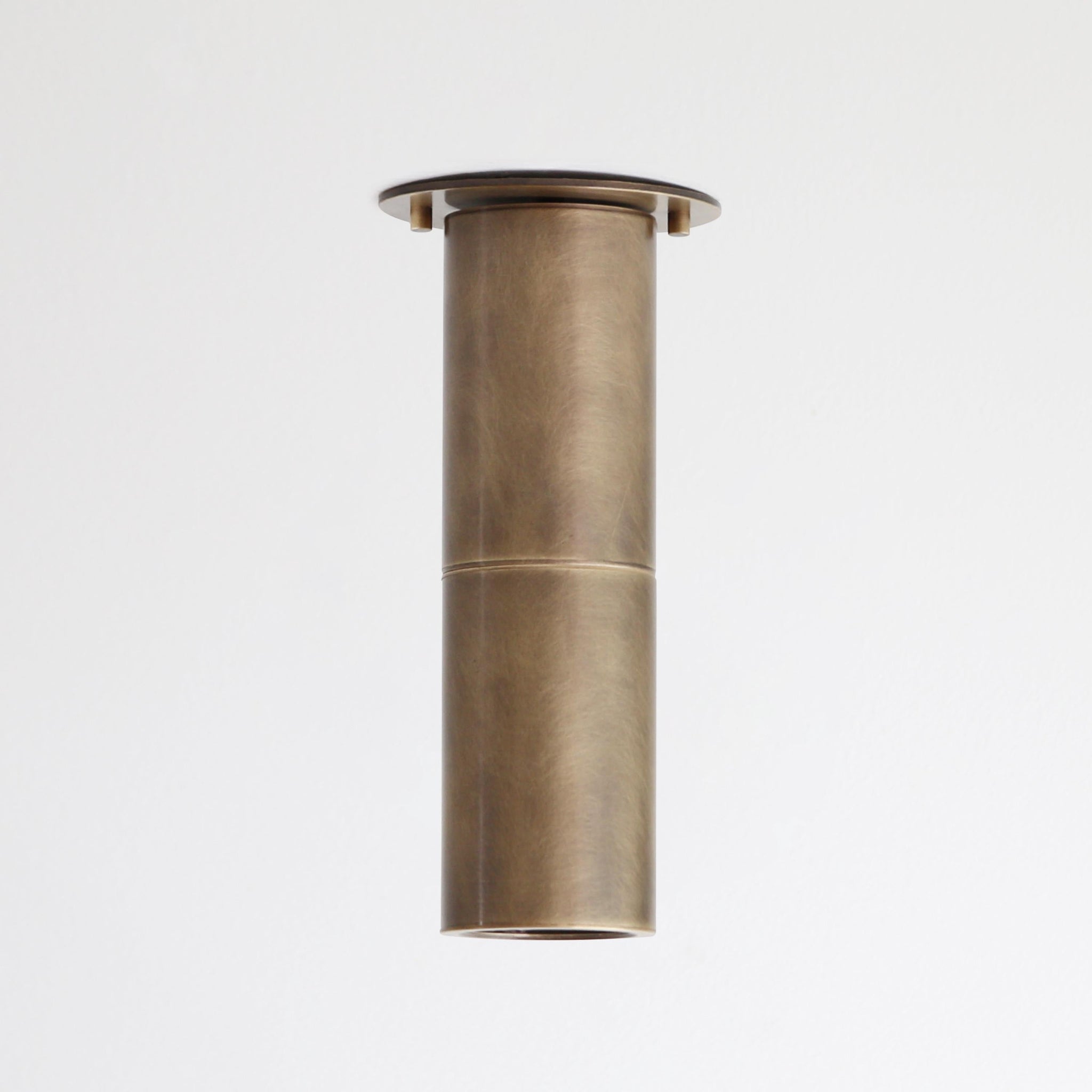Brass Cylinder Flush Mount Ceiling Spotlight