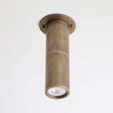 Brass Cylinder Flush Mount Ceiling Spotlight